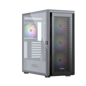 Gaming PC Cabinet with RGB Fans – Tempered Glass Mid-Tower Case