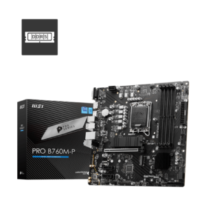 MSI PRO B760M-P Micro-ATX DDR5 Motherboard with PCIe 4.0 and M.2 Slots