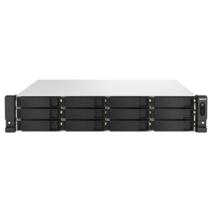 Synology RackStation RS2423RP+ 12-Bay Rackmount NAS Front View with LED Indicators