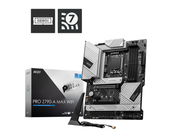 MSI PRO Z790-A MAX WIFI DDR5 Motherboard for Intel 14th, 13th, and 12th Gen Processors