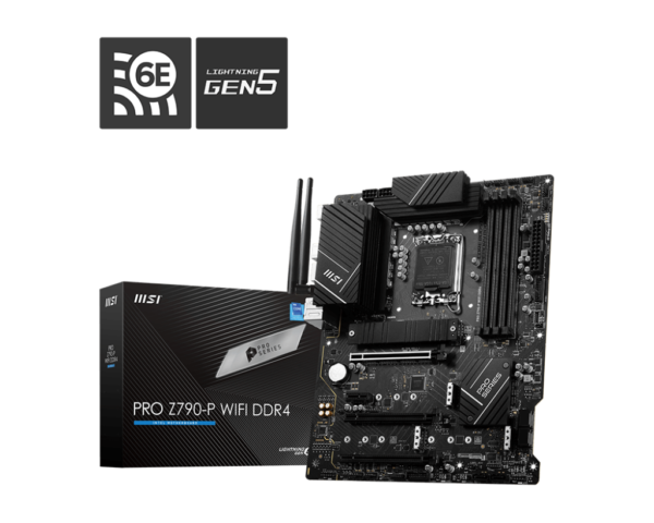 MSI PRO Z790-P WIFI DDR4 Motherboard for Intel 14th, 13th, and 12th Gen Processors