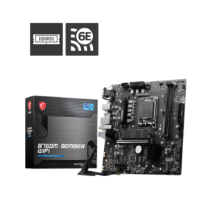 MSI B760M BOMBER WIFI Micro-ATX DDR5 Motherboard with Wi-Fi 6E and PCIe 4.0