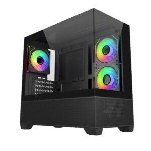 High-performance gaming PC build with ARGB cooling and tempered glass case – ideal for RTX 5060 and RTX 5070 configurations