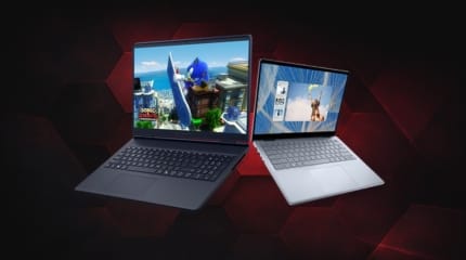 High performance gaming laptops on premium dark background