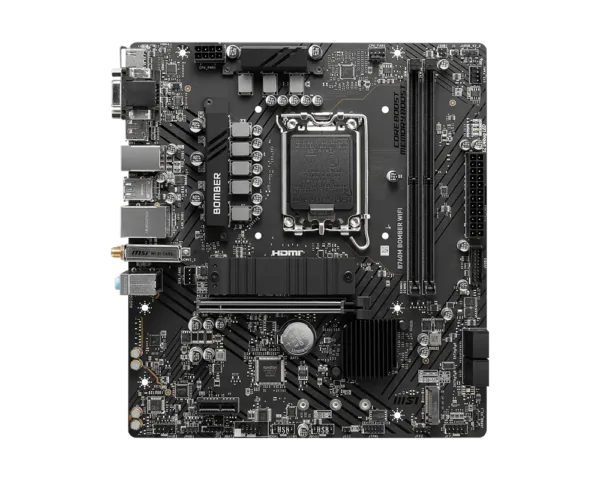 MSI B760M BOMBER WIFI Motherboard (Intel B760, LGA 1700, DDR5, Micro-ATX)