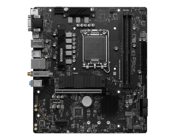MSI B760M BOMBER WIFI DDR4 Motherboard (B760, LGA 1700, Micro-ATX)