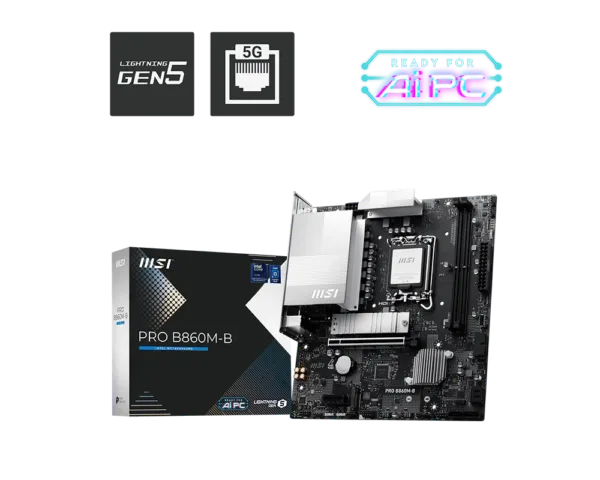 MSI PRO B860M-B Motherboard (B860, LGA 1851, Micro-ATX)