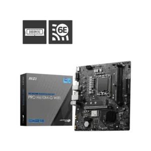 MSI PRO H610M-G WIFI Motherboard (H610, LGA 1700, Micro-ATX)