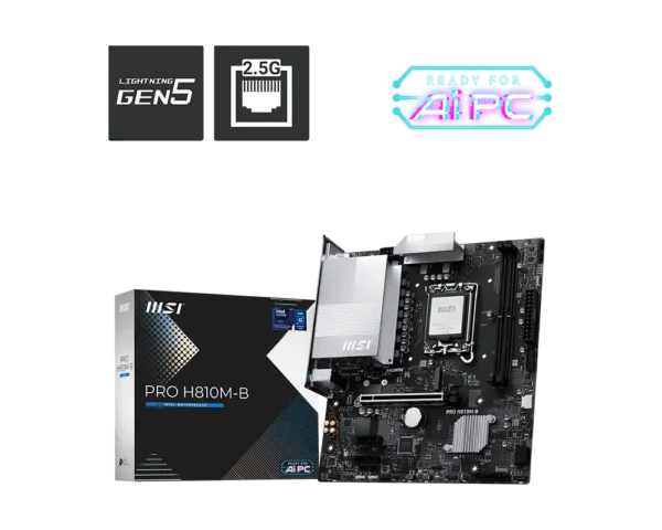 MSI PRO H810M-B Motherboard (H810, LGA 1851, Micro-ATX)