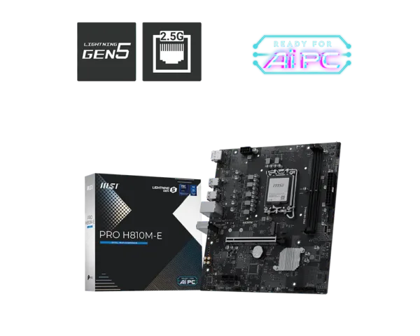 MSI PRO H810M-E Motherboard (H810, LGA 1851, Micro-ATX)