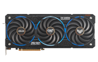 ASUS TUF Gaming Radeon RX 9070 XT Call of Duty Black Ops 7 Edition graphics card front view